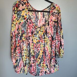 Colorful Floral Women's Top